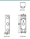 Akuvox A15 flush-mounting box — dimensions in mm