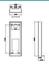 Akuvox A08S on-wall mounting box — dimensions in mm
