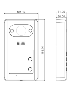 VIP Vision IP 2MP Residential POE Intercom Door Station INTIPDDS2 2