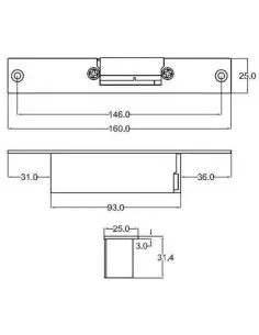 Watchguard Mortise Electronic Door Strike 2