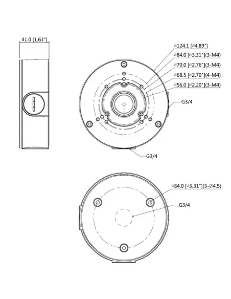 Adapter Junction Box for Surveillance Cameras - VSBKTA130E