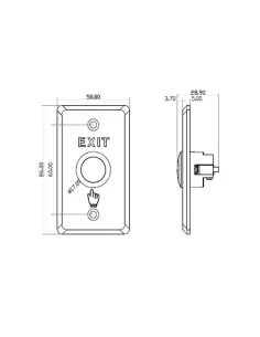 Watchguard ACDSW100 Heavy Duty Door Release Button 2