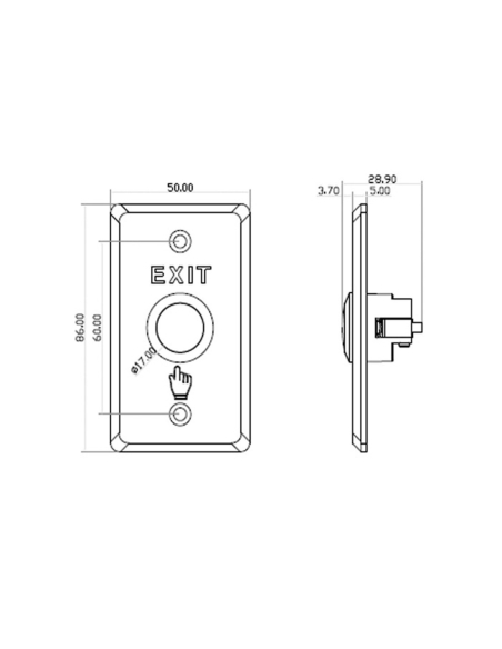 Watchguard ACDSW100 Heavy Duty Door Release ButtonACDSW100