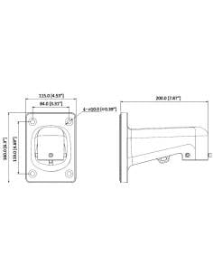 Right Angle Wall Mount Dome Bracket - VSBKTB305W 2