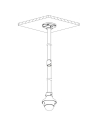 780mm Extender for Ceiling Mount Bracket - VSBKTA117