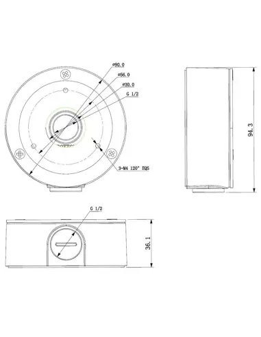 Adapter/Junction Box for Surveillance Cameras - VSBKTA134