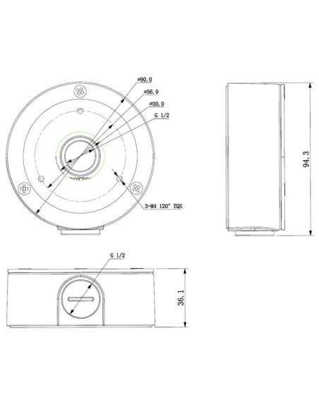 Adapter/Junction Box for Surveillance Cameras - VSBKTA134 Adapter/Junction Box for Surveillance Cameras - VSBKTA134