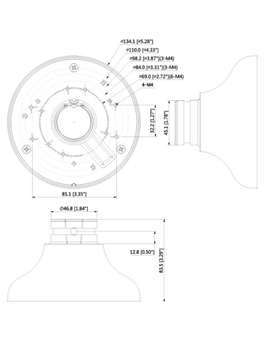 Adapter for Ceiling & Wall Mount Brackets - VSBKTA106