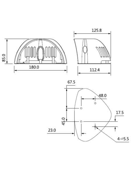 Auto Guard Mobile Dome Camera Bracket - VSBKTA201WVSBKTA201W