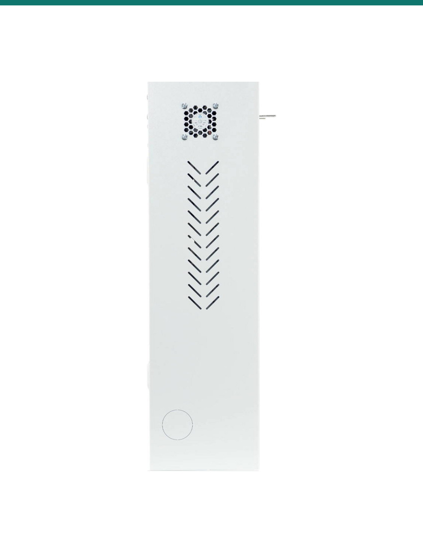 Datatek 24SECCAB side — USB cooling fan, chevron vents and cable knockout