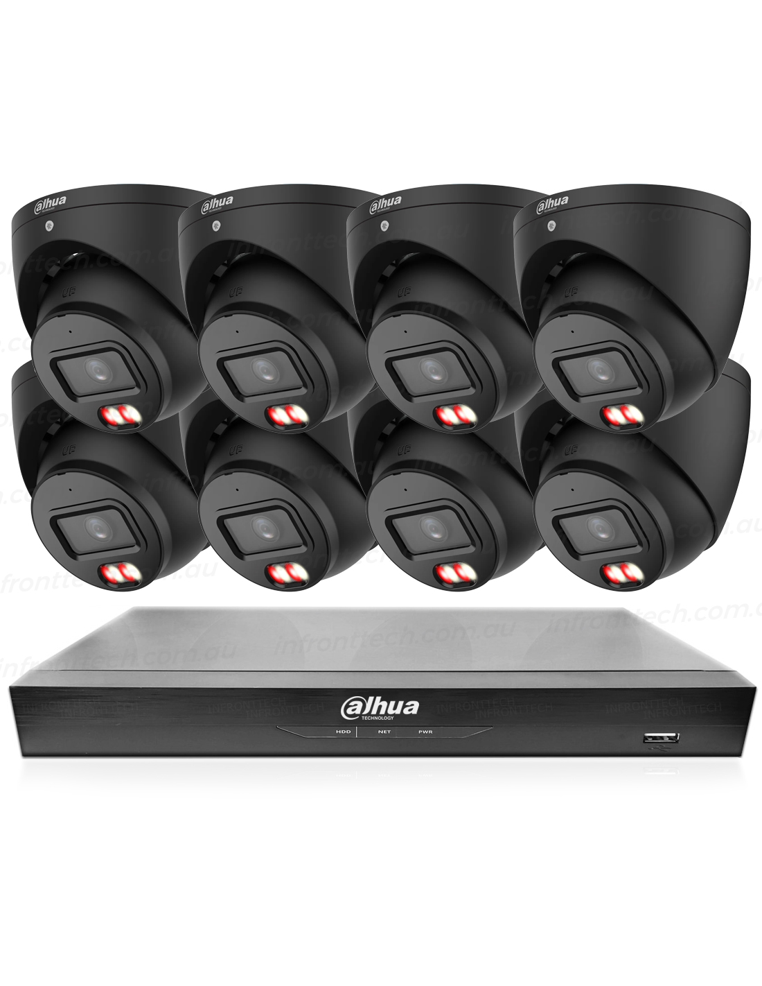 Advanced Dahua Black 4K AcuPick Security System with Night Vision and Intelligent AI Detection