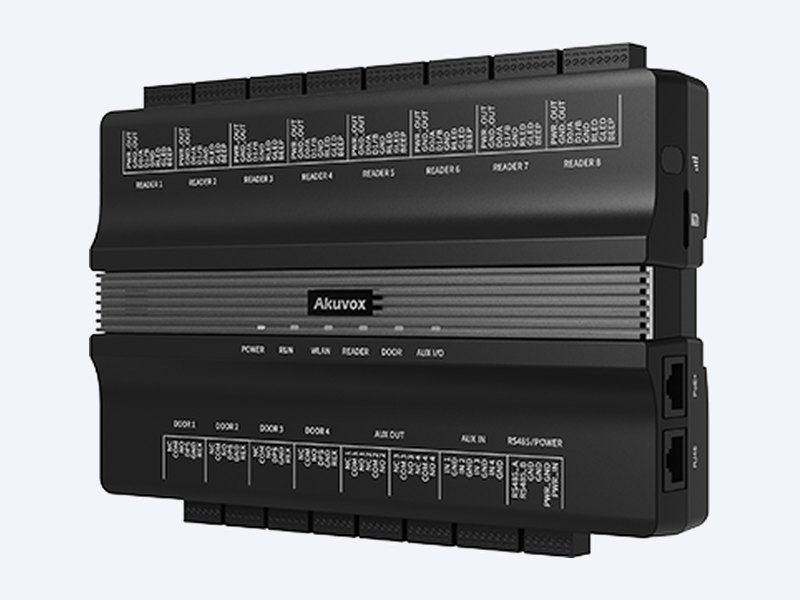 Akuvox A095S access controller three-quarter view
