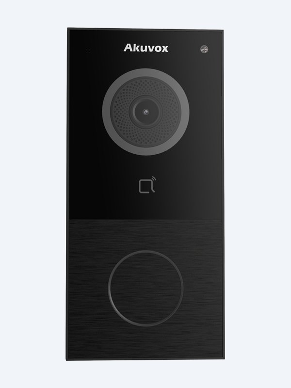 Akuvox E12W black doorbell front view