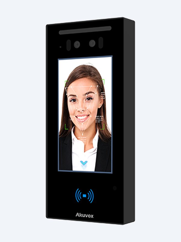 Akuvox E16C door phone — three-quarter view