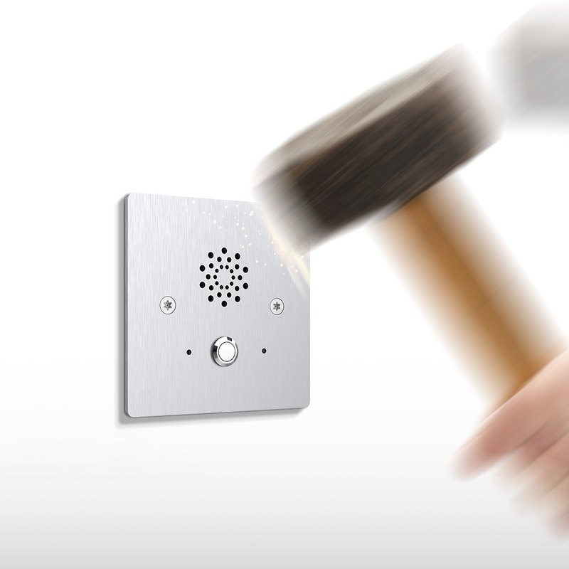 Akuvox E20S IK10 impact-rated stainless steel front