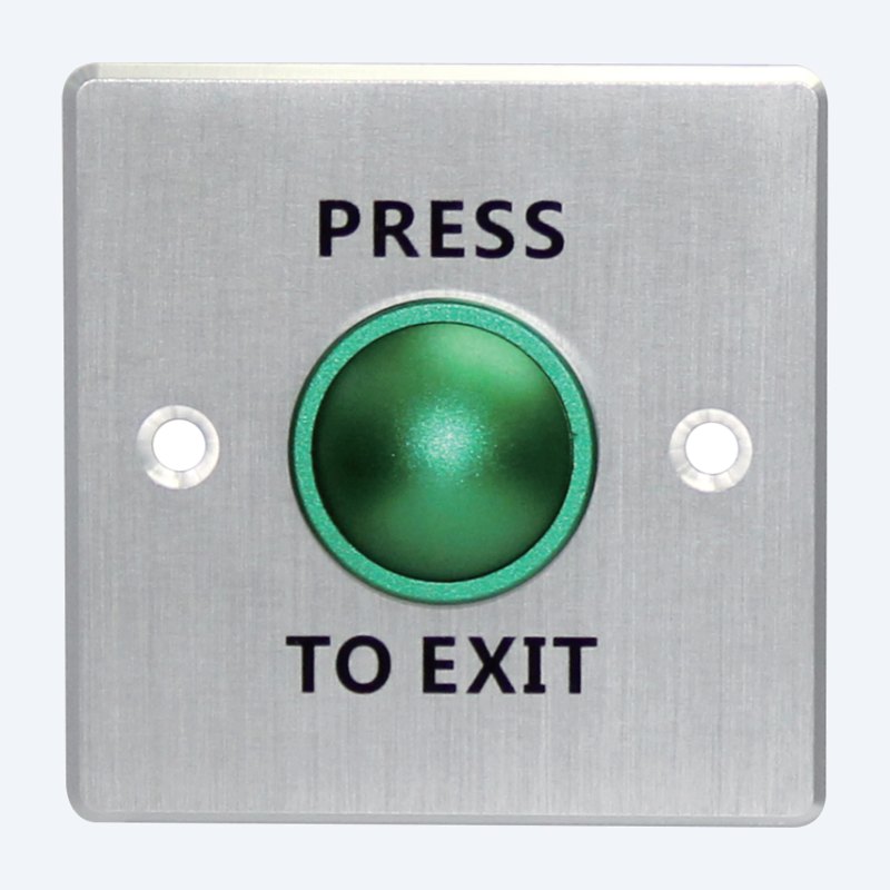 Akuvox EB12 aluminium press-to-exit button with green push button