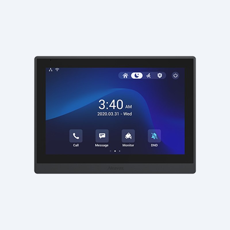 Akuvox IT88P grey 10-inch indoor monitor — front