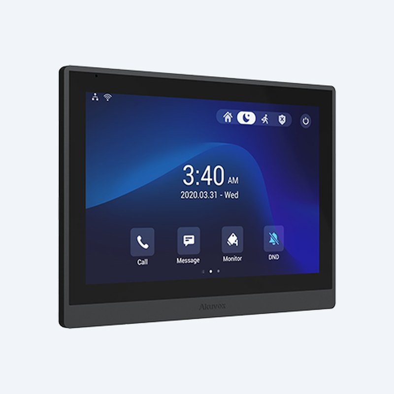 Akuvox IT88P indoor monitor — left three-quarter view