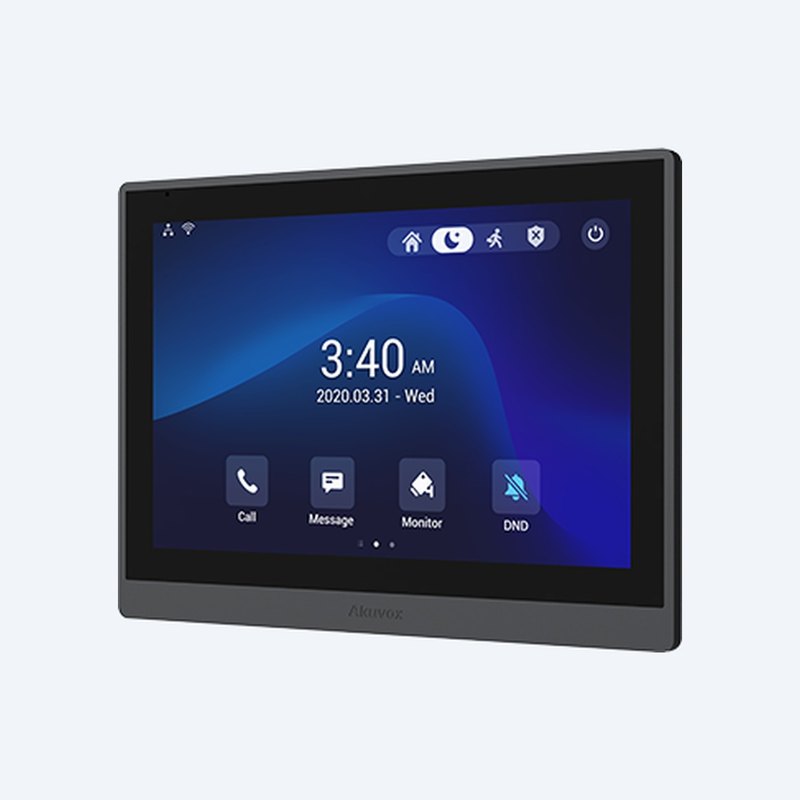 Akuvox IT88P indoor monitor — right three-quarter view
