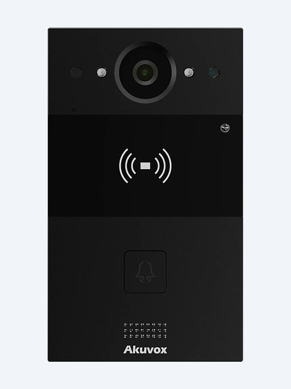 Akuvox R20A black door phone front view