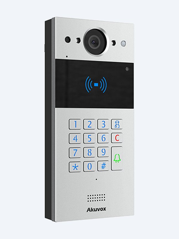 Akuvox R20K-2 aluminium keypad door phone angle view
