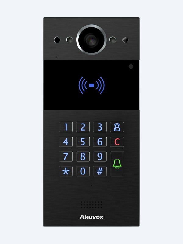 Akuvox R20K black door phone front view