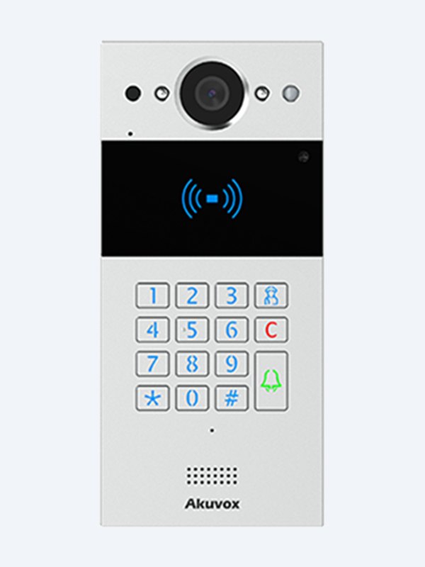 Akuvox R20K silver door phone front view