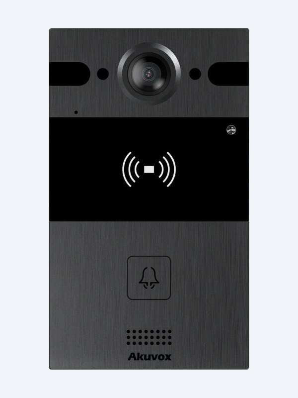 Akuvox R25A black door phone front view