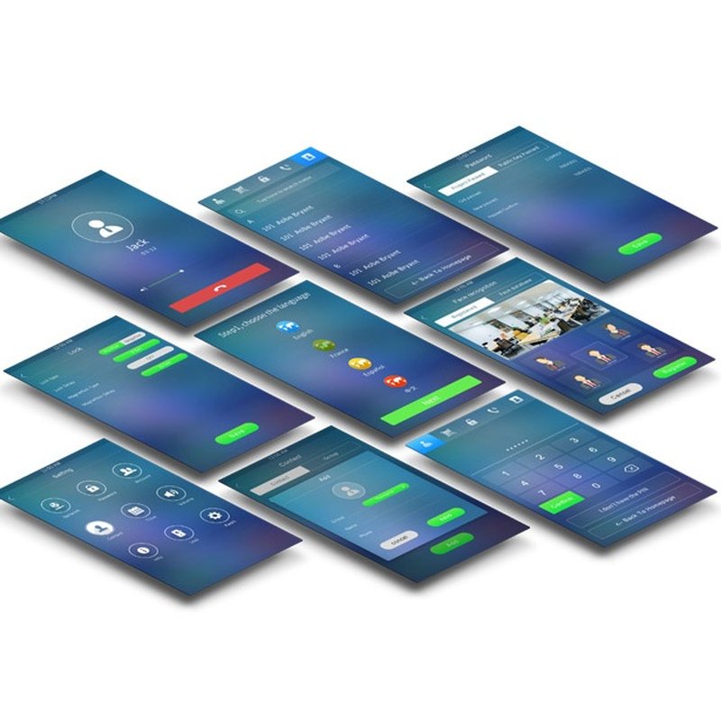 Akuvox R29 touchscreen interface screens