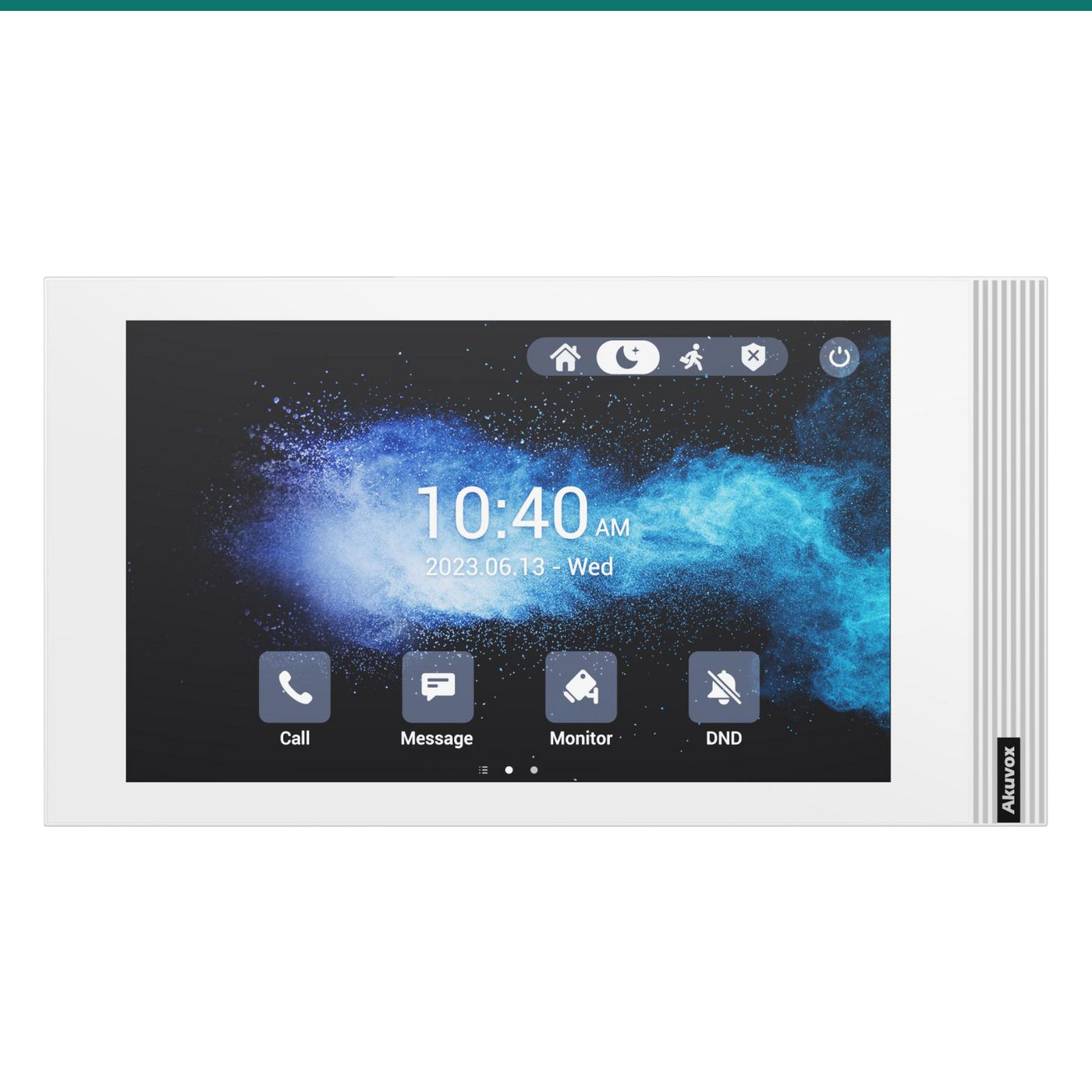 Akuvox S562 white front view — 7-inch capacitive IPS touchscreen