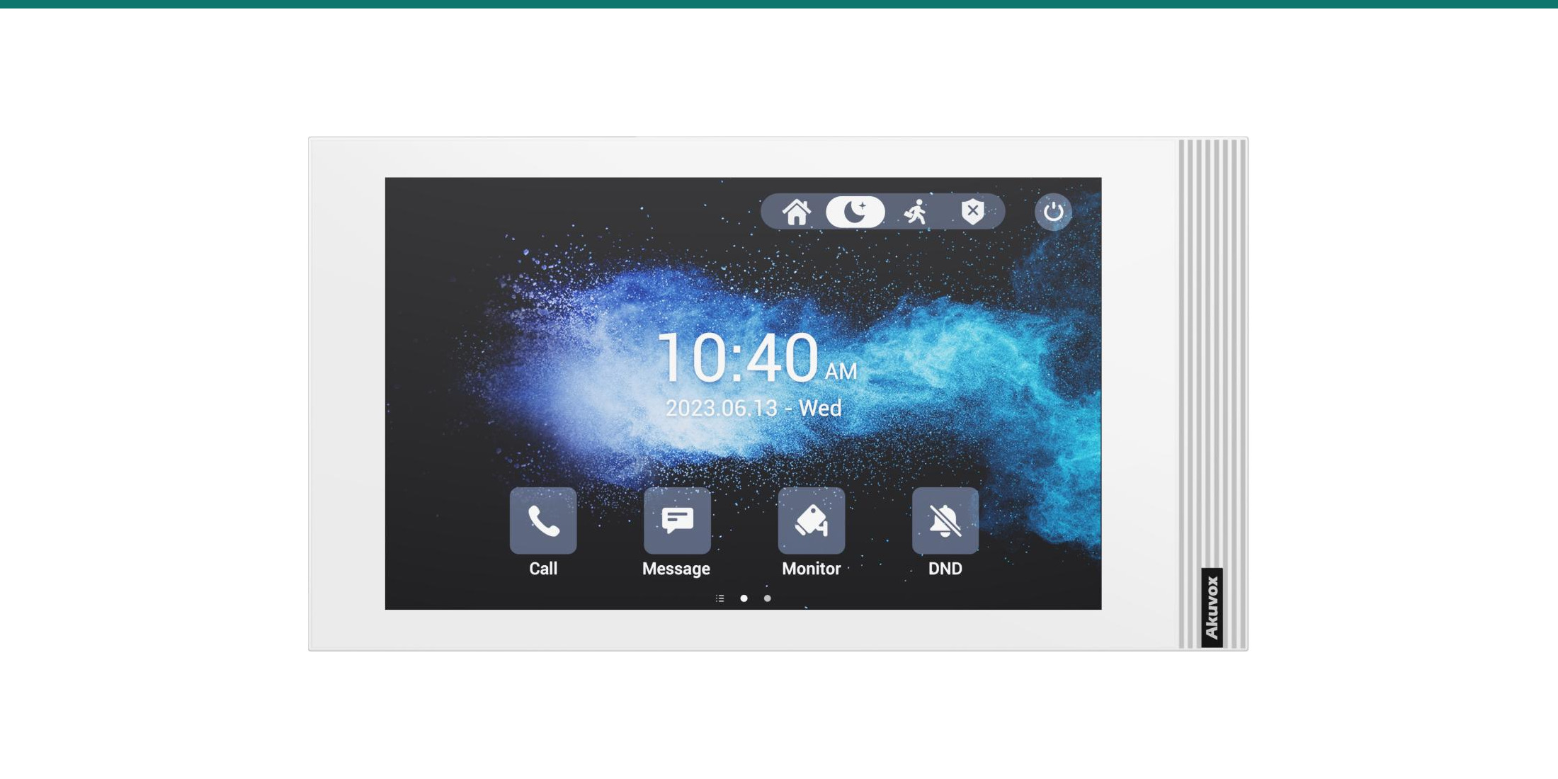 Akuvox S562 white 7-inch Linux SIP indoor monitor — editorial hero