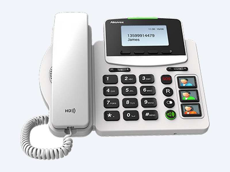 Akuvox R15P big-button phone angled view