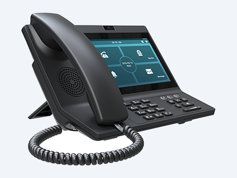 Akuvox VP-R49G video phone with handset and touch screen