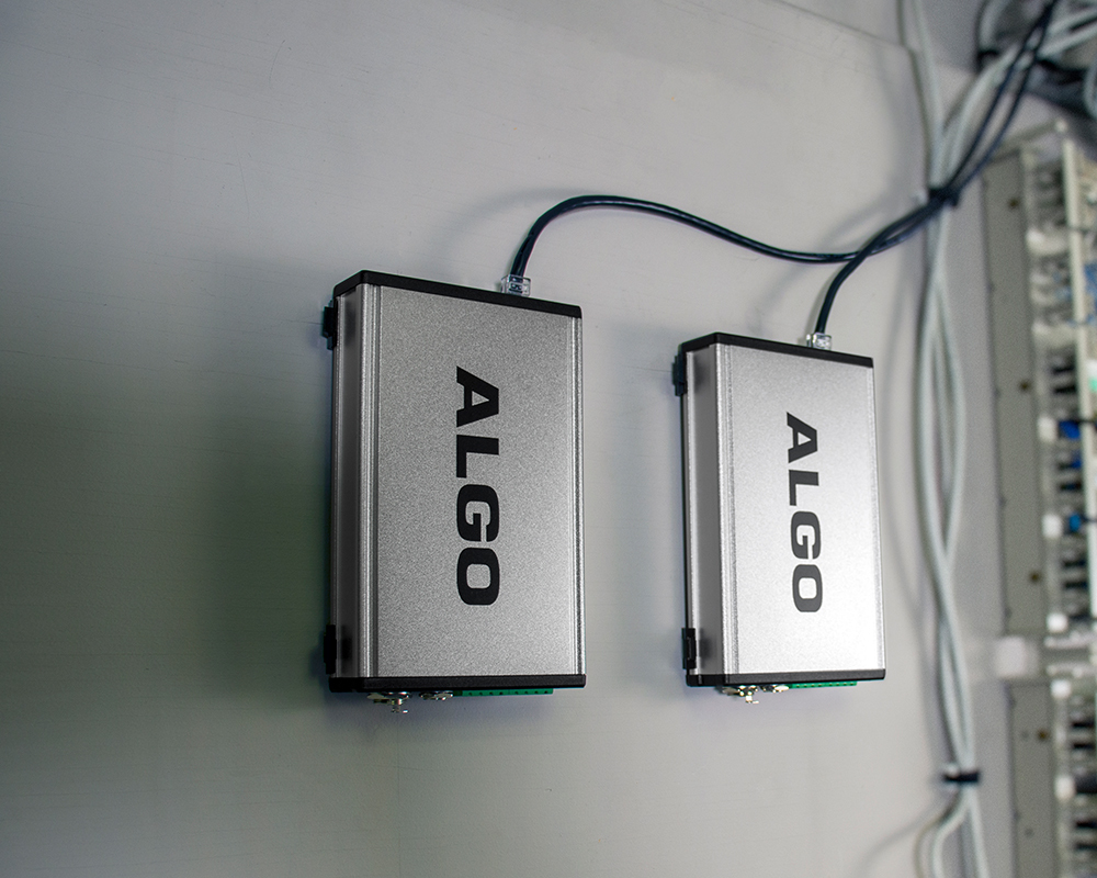 Algo 8301 installed with a paging amplifier