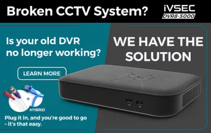 IVSEC 12-Channel Hybrid DVR/IP Recorder with 8MP & 12MP Camera Support, 2TB Storage &ndash; Compatible with Swann Analogue CCTV Systems