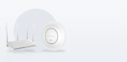 Grandstream Wi-Fi router and ceiling access point