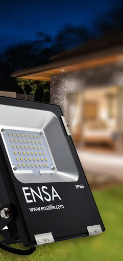 Bright LED Spotlight ENSA Flood Lighting , Home Security  Deterrence