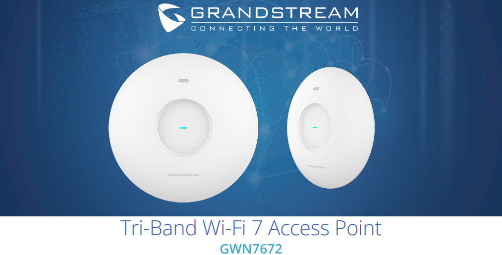 Grandstream GR‑GWN7672 Wi‑Fi 7 Tri‑Band Indoor Access Point
