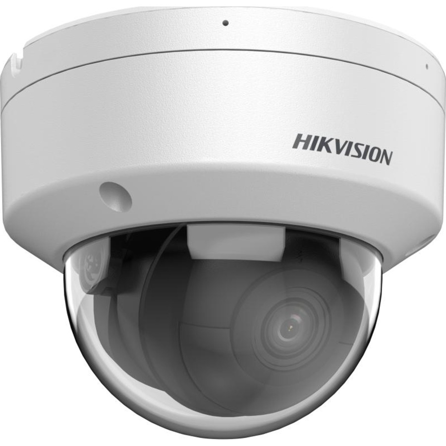 Hikvision DS-2CD2186G2-ISU camera right angle view showing lens housing and LED array