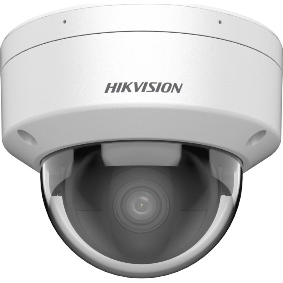 Hikvision DS-2CD2186G2-ISU camera front view — lens, LED ring, microphone