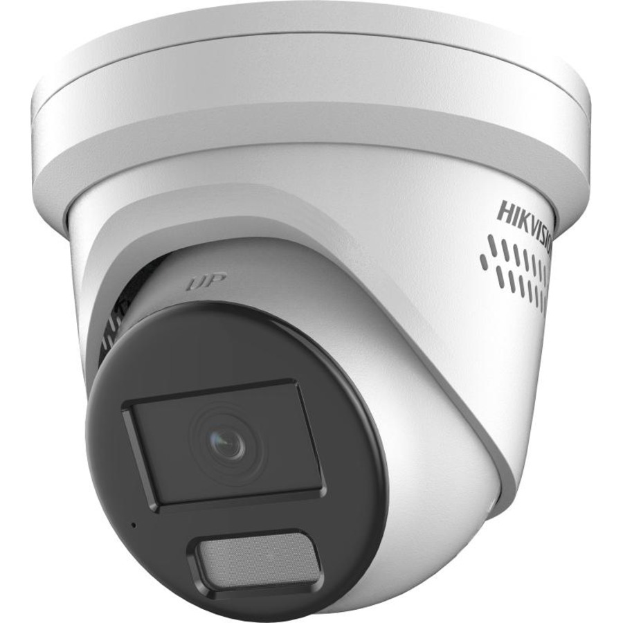 Hikvision DS-2CD2387G2H-LISU/SL2 camera 3/4 side view — metal body and mounting base