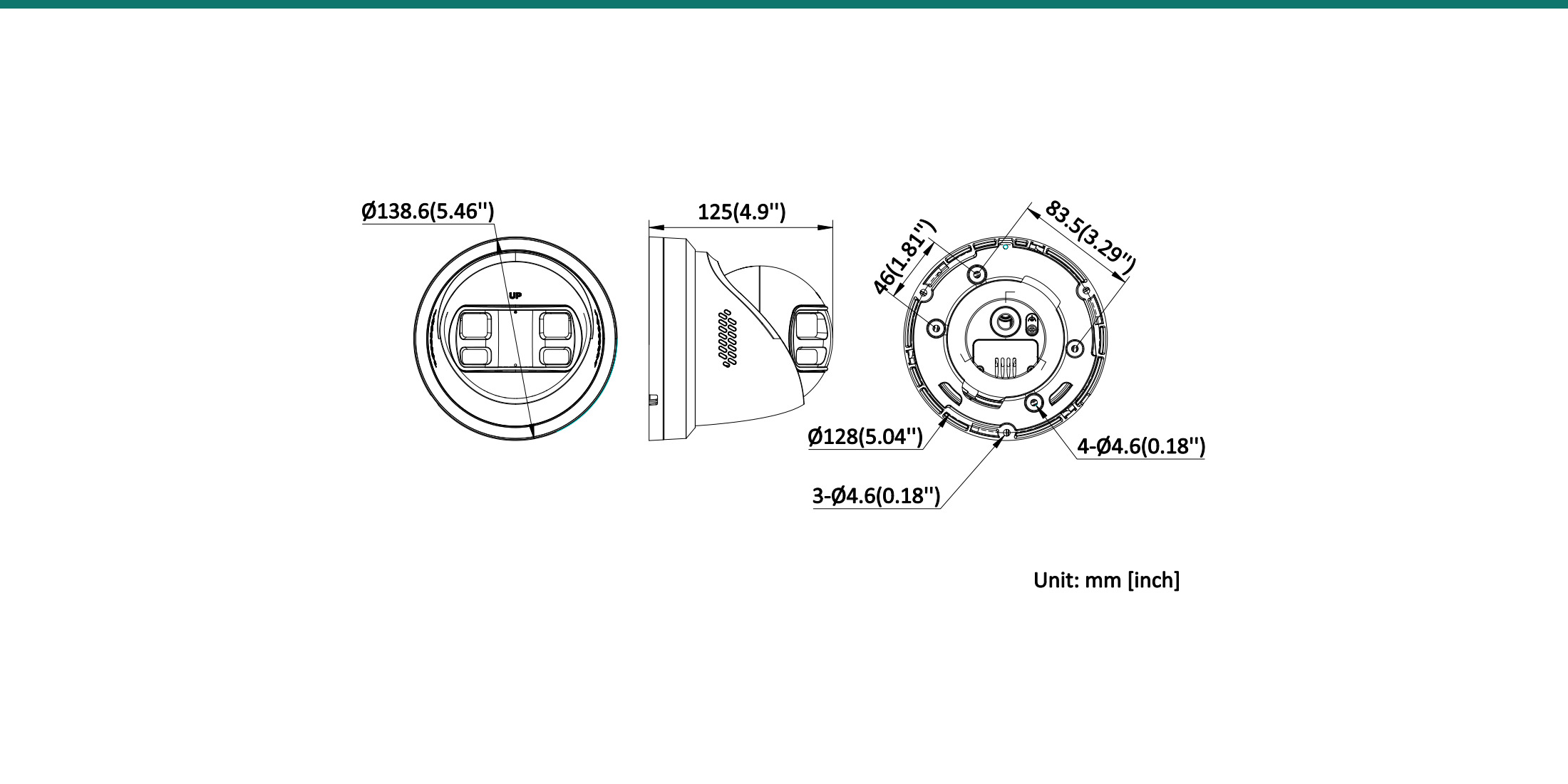 Hikvision DS-2CD2387G3P-LIS2UY/SL dimensions