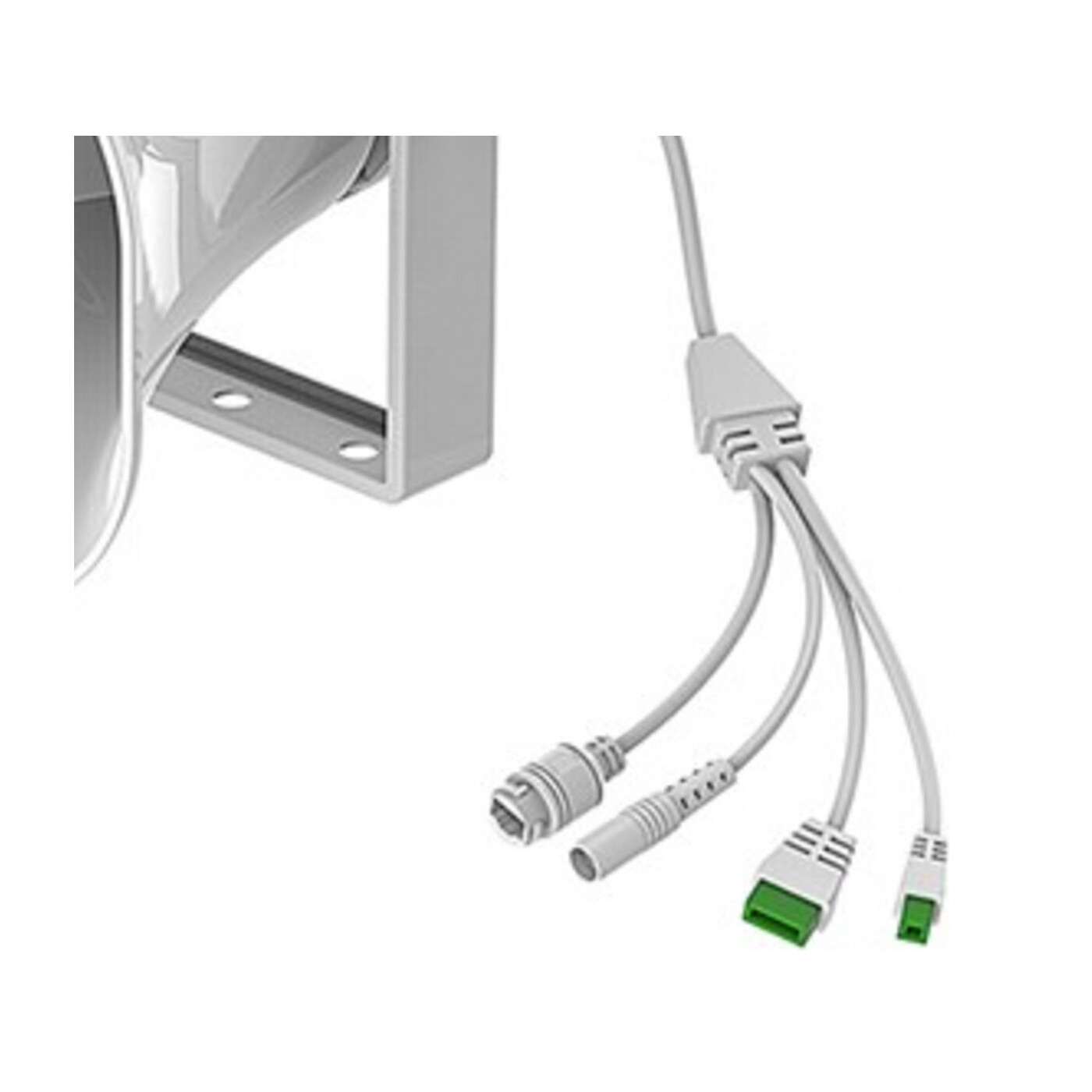 IVNS100YA — PoE, DC and green alarm/relay terminal connectors