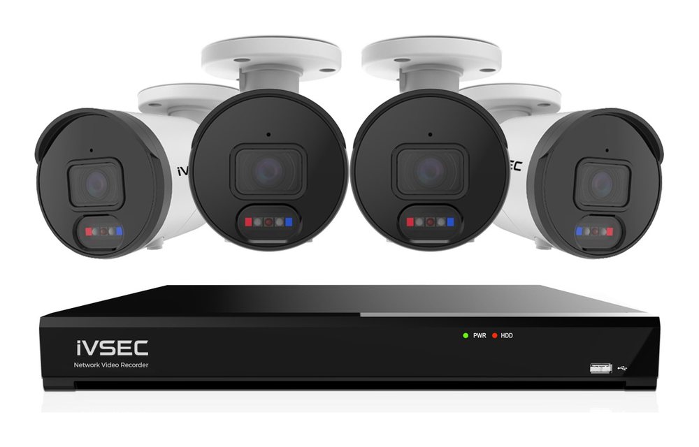 IVSEC 1250 kit: four 1250B bullet cameras and an 8-channel NVR