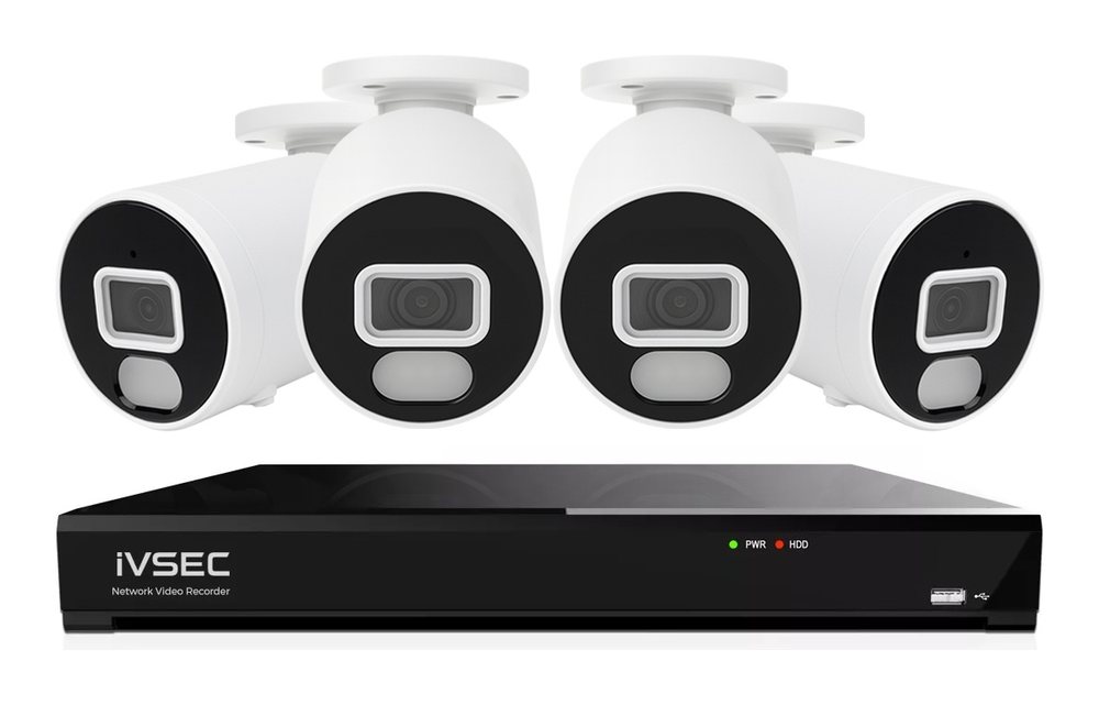 IVSEC 820 kit: four 820B bullet cameras and an 8-channel NVR