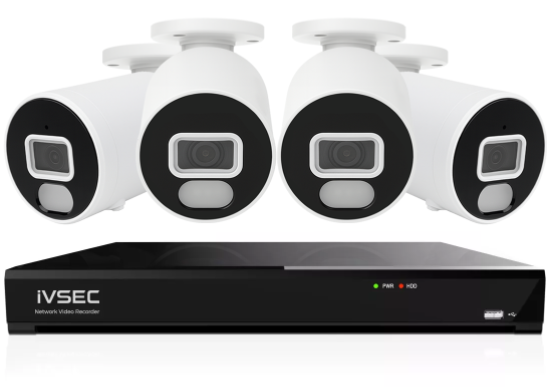 IVSEC IVK8L-8204B 4K CCTV Kit with Bullet Cameras