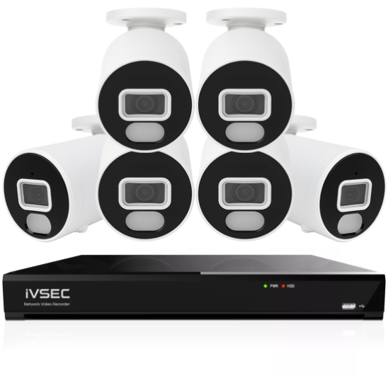IVSEC IVK8L-8204B 4K CCTV Kit with Bullet Cameras