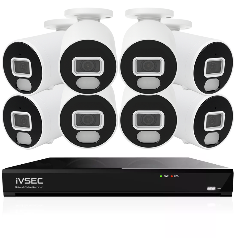 IVSEC IVK8L-8208B 4K CCTV Kit with Bullet Cameras