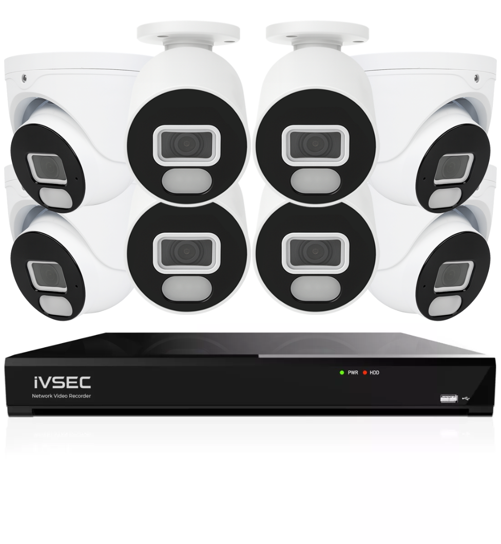 IVSEC IVK8L-8204B4D 4K CCTV Kit with Bullet & Dome Cameras