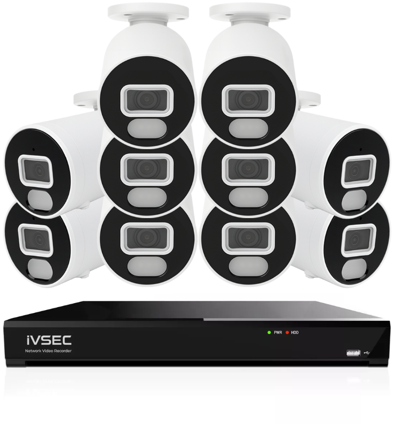 IVSEC IVK8L-82010B 4K CCTV Kit with Bullet Cameras